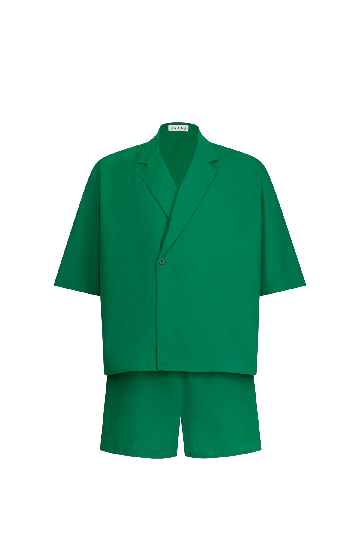 VENO Double Breasted Shirt Green