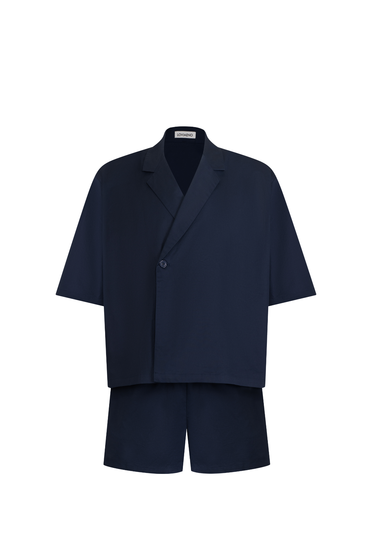 VENO Double Breasted Shirt Navy